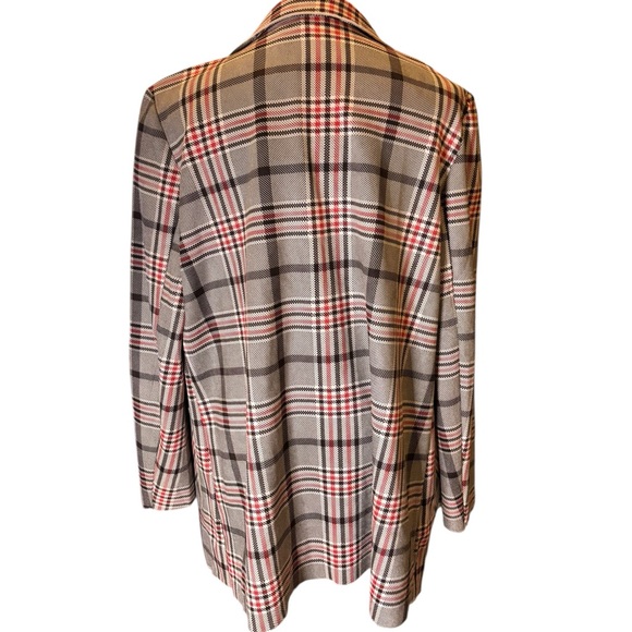 Solitaire Women’s Plaid Open Front Blazer Jacket Size XL - Picture 2 of 9